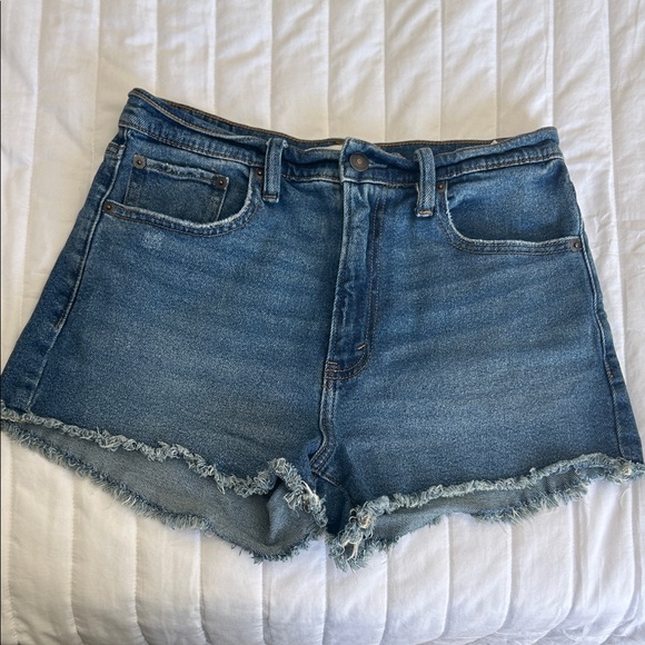 Abercrombie & Fitch Distressed Blue Jean Shorts - Picture 3 of 4